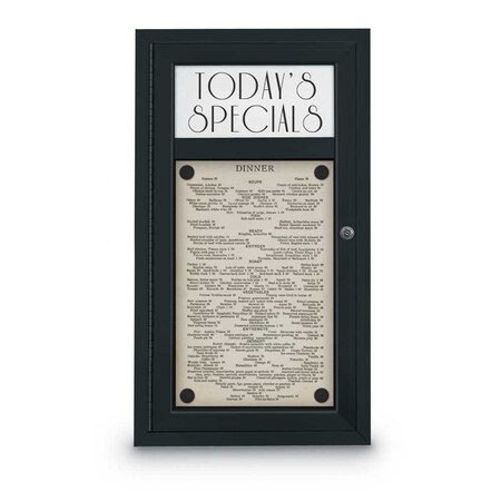United Visual Products Sliding Door Indoor Enclosed Corkboard, 7 UV9003ACS-BRONZE-CLOUD